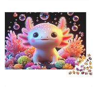 Axolote Dibujo Coral Puzzle de 1000 Piezas Papel para Adultos Relajación Decoración Hogar Regalo 38x26cm/1000pcs