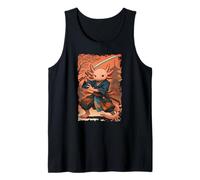 Axolotl Animal Lover Japonés Samurai Guerrero Japón Chico Chica Camiseta sin Mangas