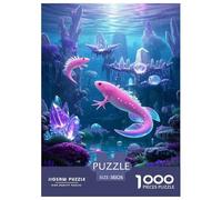Axolotl Arteístico Puzzles Animal 1000 Piezas para Adultos Juego De Rompecabezas para Decoración del Hogar Cumpleaños Juegos Educativos Stress Relief 38x26cm/1000pcs