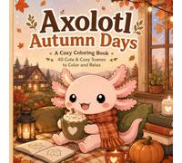 Axolotl Autumn Days: A Cozy Coloring Book with Cute Axolotl Adventures, Pumpkins, Hot Cocoa, Forest Walks & Relaxing Fall Scenes