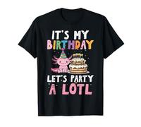 Axolotl Birthday Let's Party, un montón de Lindos cumpleaños para niños, Mujeres y Hombres Camiseta