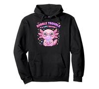 Axolotl Blowing Bubble Chewing Gum Bubble Trouble, Axolotl Sudadera con Capucha