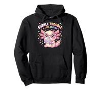 Axolotl Blowing Bubble Chewing Gum Bubble Trouble, Axolotl Sudadera con Capucha