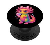 Axolotl Bubblegum Coquette Bow Axolotls Niñas Mujeres niños PopSockets PopGrip Adhesivo