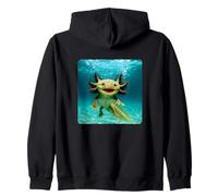 Axolotl Buceo Submarino Ocean Diver Natación Verano Sudadera con Capucha