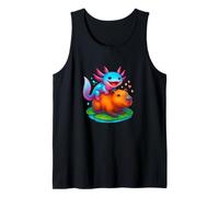 Axolotl Capybara Niños Mujeres Hombres Niños Niñas Lindo Animal Camiseta sin Mangas