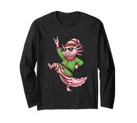 Axolotl Christmas Elf Rock On Manga Larga