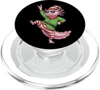 Axolotl Christmas Elf Rock On PopSockets PopGrip para MagSafe