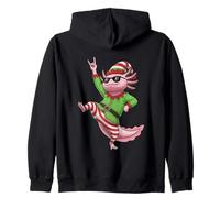 Axolotl Christmas Elf Rock On Sudadera con Capucha