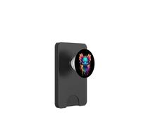 Axolotl con Auriculares Colorido Diseño De Música Retro PopSockets PopWallet para MagSafe