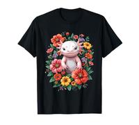 Axolotl Criatura Acuática Flower Friends Pet Camiseta