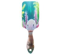 Axolotl Cute Animal 3D - Peine para el cabello, cepillo desenredante para el cabello, cepillo para cabello saludable, cepillo para el cabello seco