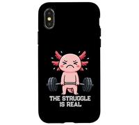 Axolotl Deadlift Gymrats Struggle Is Real Lifting Hombres Mujeres Carcasa para iPhone X/XS