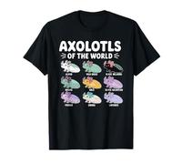 Axolotl del Mundo Kawaii Salamander Axolotl Anime Otaku Camiseta