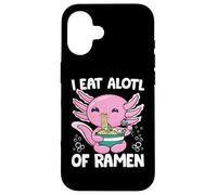 Axolotl Eating Ramen Noodles - I Eat Alotl of Ramen Axolotl Carcasa para iPhone 16
