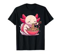 Axolotl Eats Ramen Fideos Japonés Anime Kawaii Axolotls Camiseta