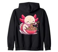 Axolotl Eats Ramen Fideos Japonés Anime Kawaii Axolotls Sudadera con Capucha