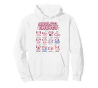Axolotl Energy Cute Kawaii Mood Chart Arte De Salamandra Sudadera con Capucha