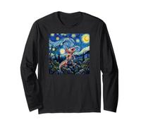 Axolotl Fish Prehistoric Starry Night Van Gogh Style Manga Larga