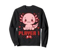 Axolotl Gamer Couple Capybara Retro Pixel Arcade Sudadera