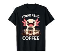 Axolotl I Drink Alotl Coffee Animal Lover Niños Niñas Niños Camiseta