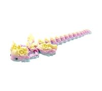 Axolotl impreso en 3D Figura de juguete con articulaciones móviles | Juguete de escritorio para aliviar el estrés Para Adolescentes, Adultos, Coleccionistas, Mesita de , Estantería,
