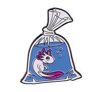 Axolotl in Bag Pin esmalte con respaldo de seguridad