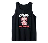 Axolotl Is My Valentine Lindo Kawaii Axolotl Camiseta sin Mangas