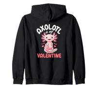 Axolotl Is My Valentine Lindo Kawaii Axolotl Sudadera con Capucha