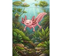 Axolotl Journal - Natural Habitat Cover: Part of the Lizard Collection - Themed for Kids, Teens & Adults - with Unlined Pages