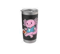 Axolotl juega fútbol americano Vaso térmico de acero inoxidable de doble pared