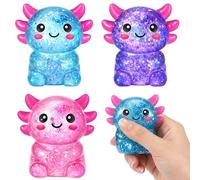 Axolotl - Juego de 3 fidget para aliviar el estrés para adultos en las fases de exámenes y uso diario en la oficina, sensorial para la relajación del TDAH, color rosa, azul y morado