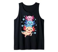 Axolotl Kawaii Anime Cute Axolotls para niños, niñas, hombres y niños Camiseta sin Mangas