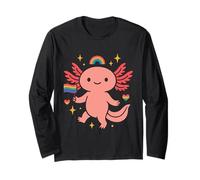 Axolotl LGBT arcoíris Cute Orgullo Queer Kawaii Manga Larga