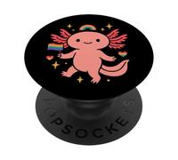 Axolotl LGBT arcoíris Cute Orgullo Queer Kawaii PopSockets PopGrip Adhesivo