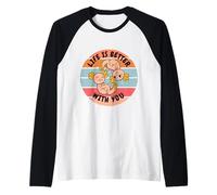 Axolotl Linda Pareja La Vida es Mejor contigo Axolotls Camiseta Manga Raglan