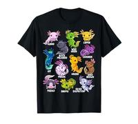 Axolotl Lindos Axolotls del Mundo Animales acuáticos Kawaii Camiseta