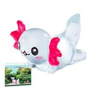 Axolotl miniatura - Linda figura de animal de resina, brilla en la oscuridad, pequeña estatua impermeable, mini ornamento | Accesorios decorativos para acuarios para el hogar, escritorio, oficina
