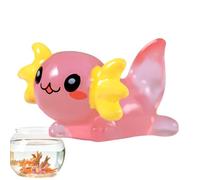 Axolotl Miniature - Cute Resin Axolotl Figure, Glow In The Dark, Small Aquarium Accessories, Luminous Aquarium Decorations For Home, Desk, Shelf, Cute Desk Ornament, Fish Tank Decoration, Display Mini