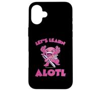 Axolotl Mochila Escolar Aprendamos Let's Learn Alotl Carcasa para iPhone 16 Plus