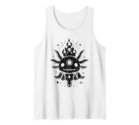 Axolotl Oculto Tercer Ojo Ilustración Mística Camiseta sin Mangas