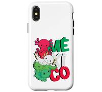 Axolotl Patriotic Mexican Culture Aztec Ajolote Mexicano Carcasa para iPhone X/XS