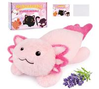 Axolotl Peluche de 13 pulgadas, cojín de calor, juguete de peluche, calentamiento en el microondas, animales de peso cálido, regalo para adultos y niños de 3 años