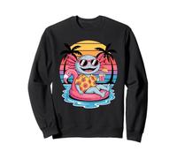 Axolotl Playa Verano Vacaciones Flotador Piscina Flamenco Sudadera