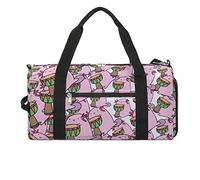 Axolotl Playing The Djembe, divertida bolsa de gimnasio con compartimento para zapatos, bolsa de viaje para fin de semana, bolsa de yoga