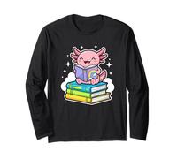 Axolotl Reading Books Fun Learning Cozy Bookworm Manga Larga