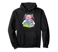 Axolotl Reading Books Fun Learning Cozy Bookworm Sudadera con Capucha