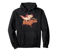 Axolotl Riding Capybara Con Gafas De Sol Animal Meme Tee Sudadera con Capucha