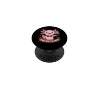 Axolotl, Rosa, Blanco y Redondo, Divertido, patriótico, el 4 de Julio PopSockets PopGrip Adhesivo