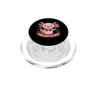 Axolotl, Rosa, Blanco y Redondo, Divertido, patriótico, el 4 de Julio PopSockets PopGrip para MagSafe